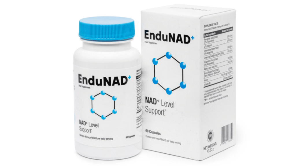 Flacon EnduNAD+ présenté pour notre avis sur sa composition et son prix